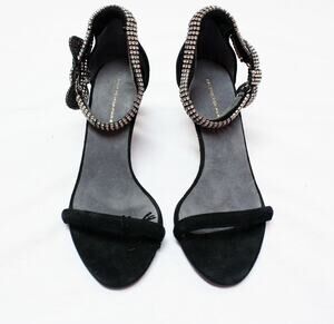 Balenciaga Vintage Women’s Rhinestone Ankle-Strap Heels Black